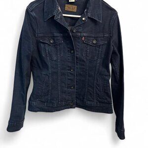 Levi's dark denim jacket.